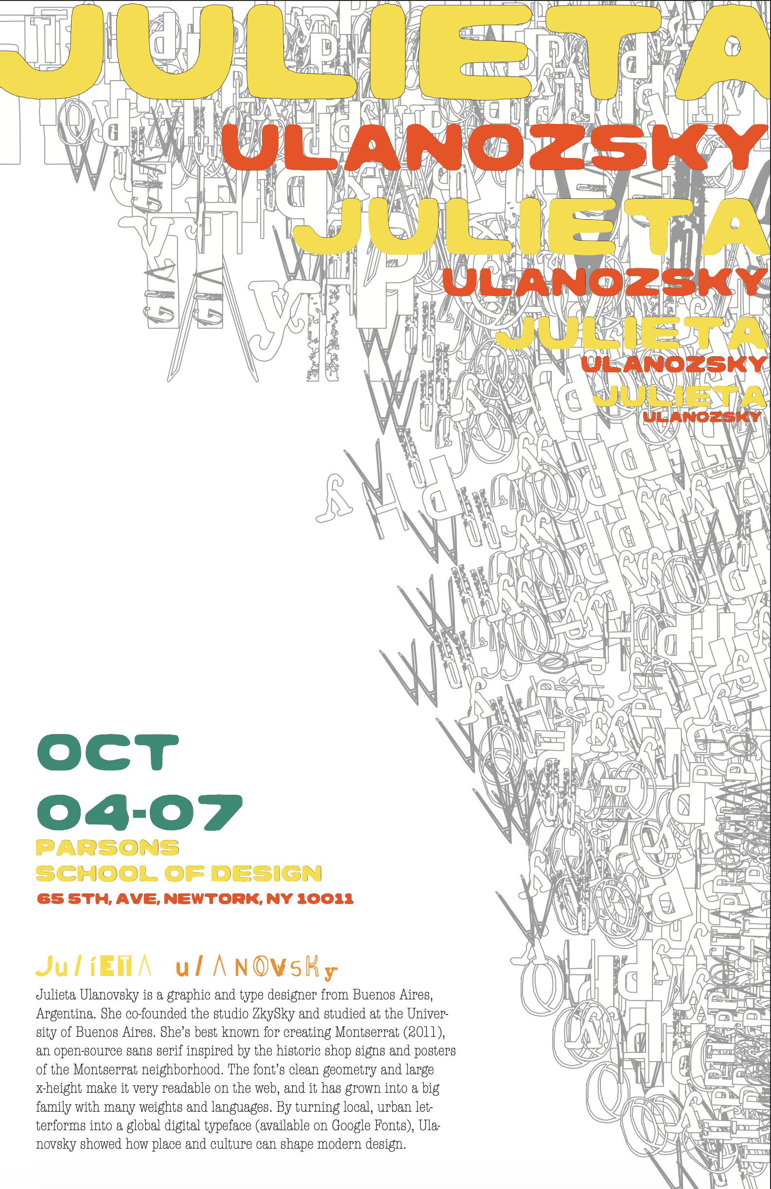 Typography Women Designers Poster Series frame 05