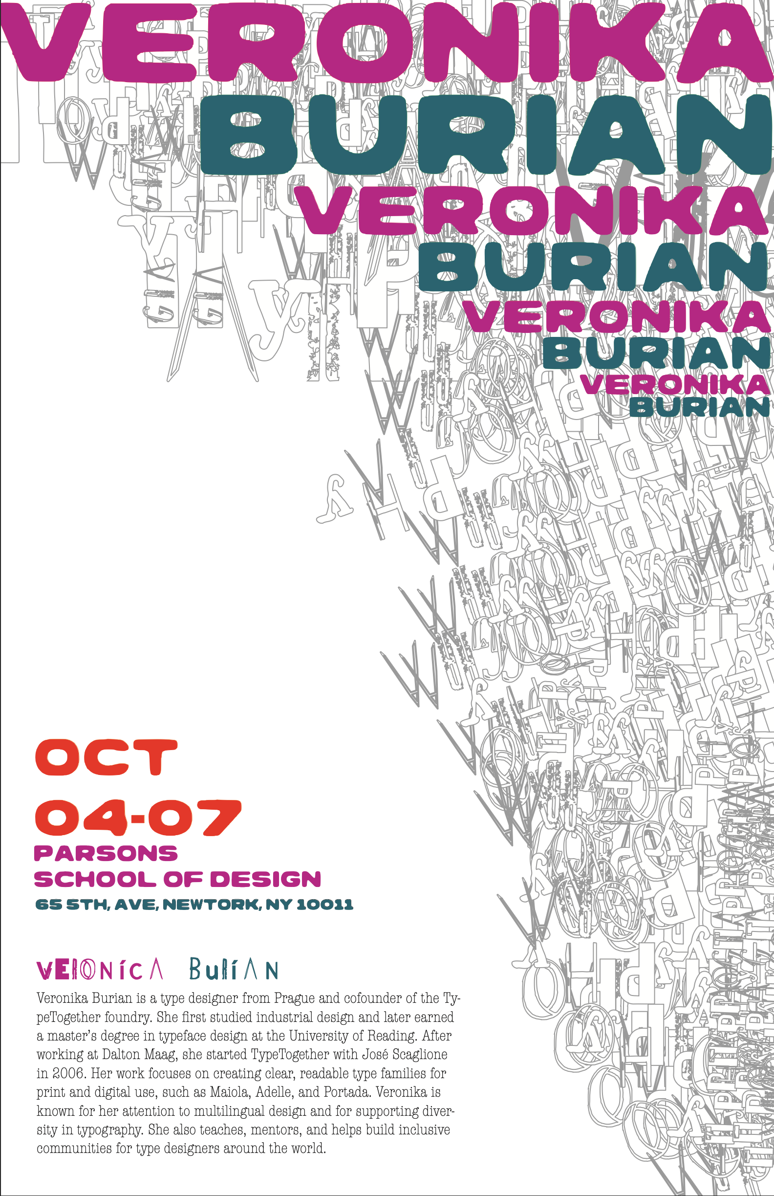 Typography Women Designers Poster Series frame 06